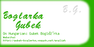 boglarka gubek business card